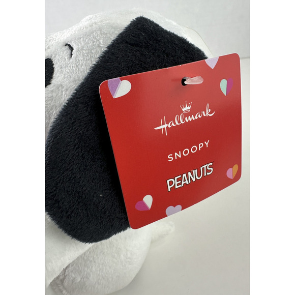 Hallmark Peanuts Snoopy Valentine Felt Hearts Small 6" Plush New With Tag - Picture 3 of 8